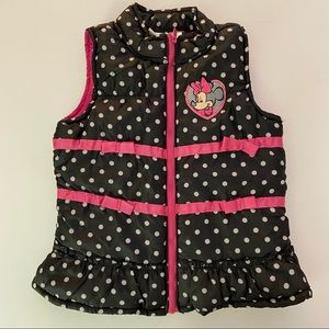 Authentic Disney Minnie Mouse Polka Dot Winter Vest 4T